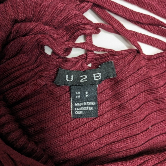 Burgundy String back Long Sleeve - Picture 6 of 6